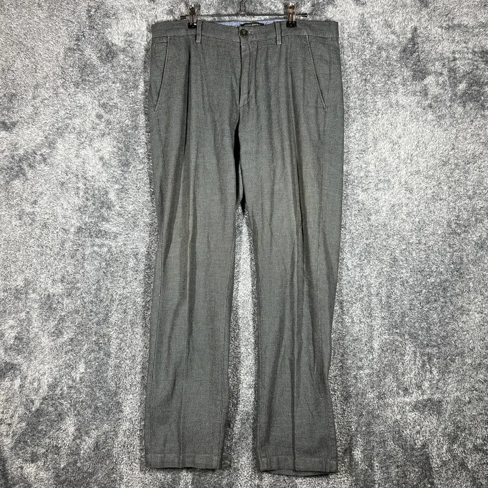 Banana Republic Pants Mens 32x32 Gray Kentfield Pant Wool Tweed Pleated